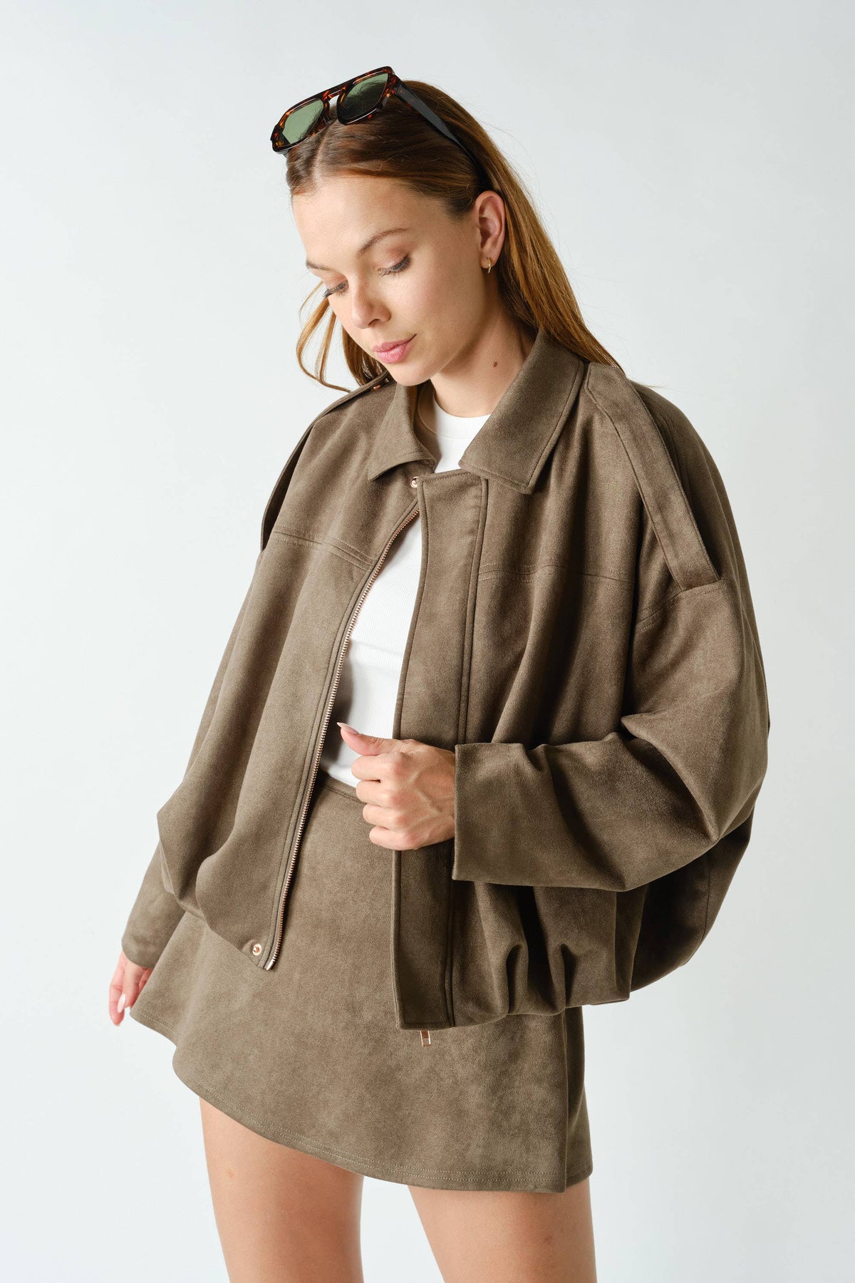 Devin Mojave Suede Finish Zip-Front Jacket