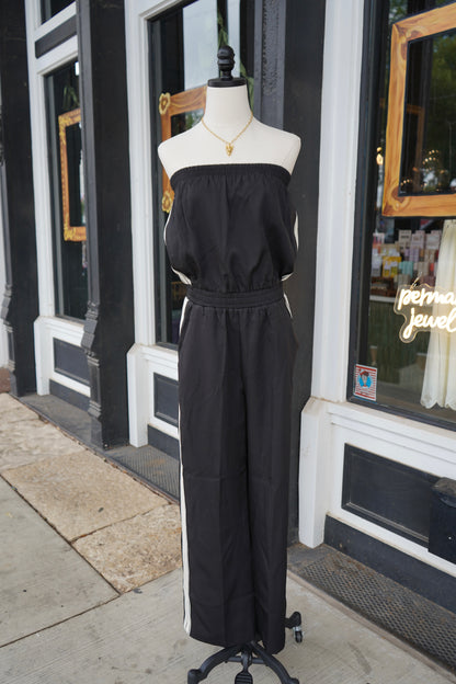 Tori Track Stripe Jumpsuit