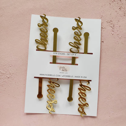 Cheers Swizzle Sticks - Set of 4