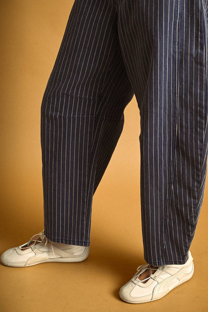 Penny Pin Stripe Barrel Pants