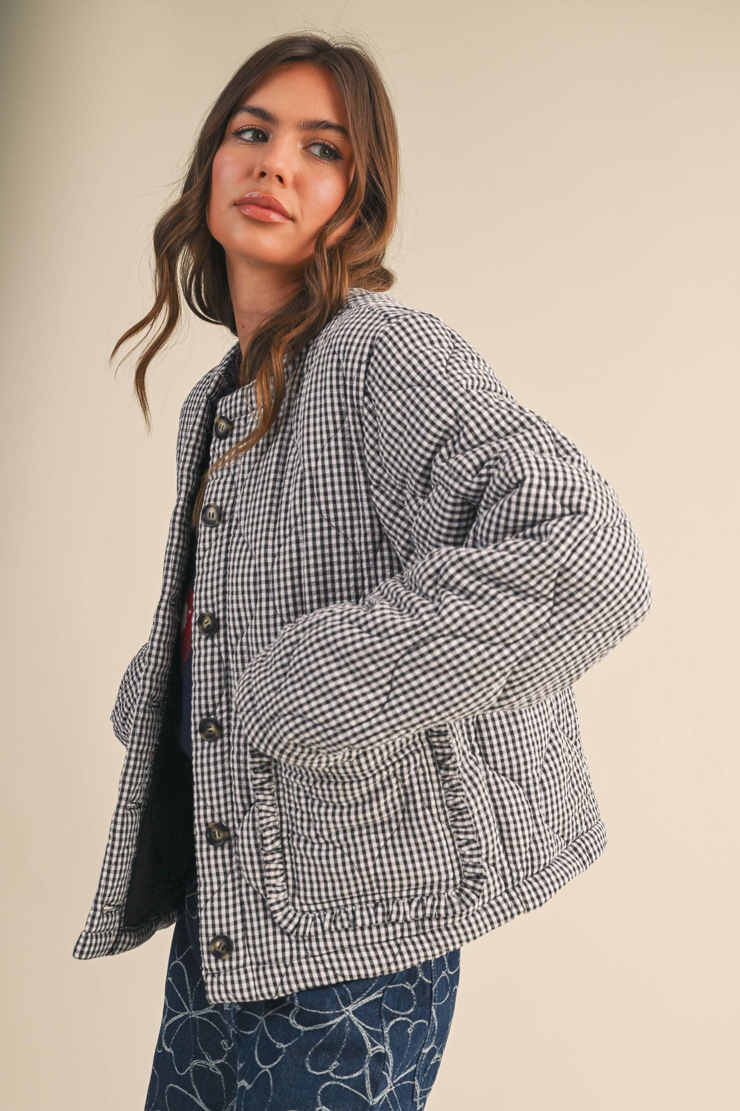 Lola Gingham Quilt Jacket
