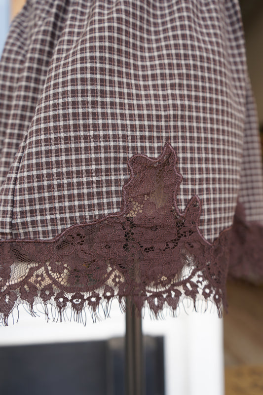 Eloise Plaid Lace Shorts