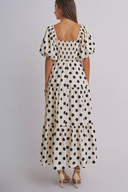 Liana Polka Dot Maxi Dress