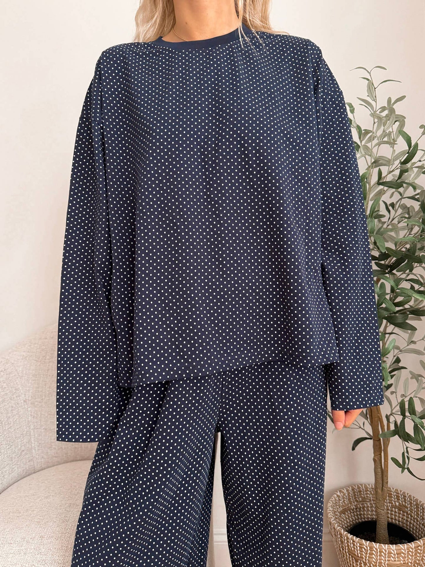 Penny Long Sleeve Polka Dot Top