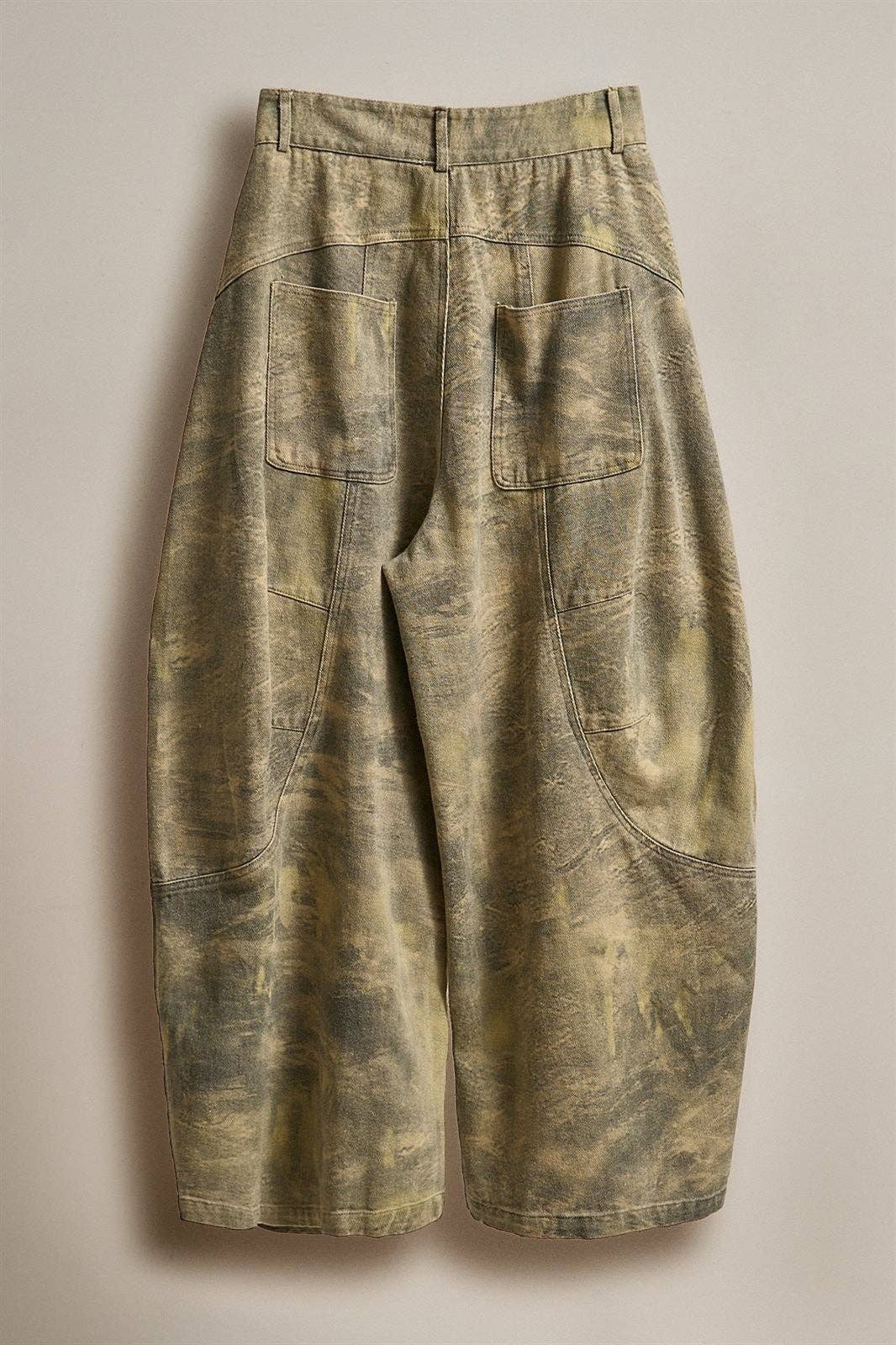 Josie Camo Barrel Jeans
