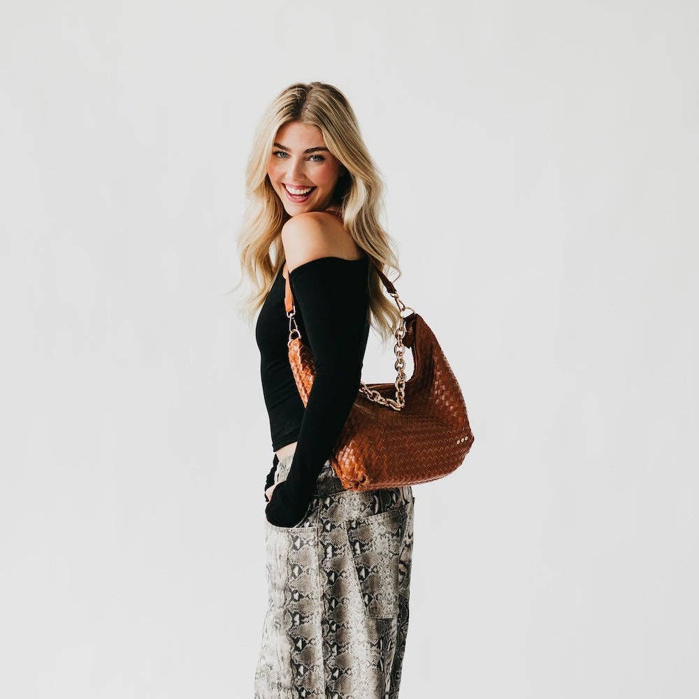 Sienna Slouchy Woven Shoulder Bag | PRETTY SIMPLE