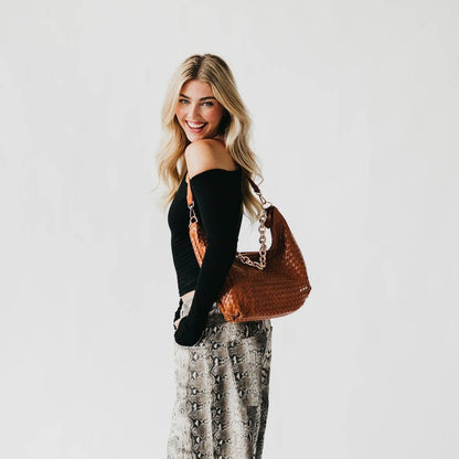 Sienna Slouchy Woven Shoulder Bag | PRETTY SIMPLE