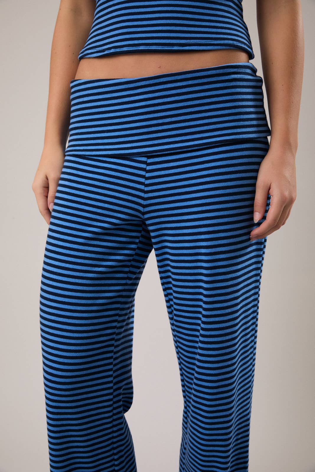 Bonnie Stripe Foldover Pants