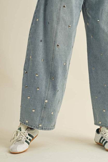 Sadie Stud Barrel Jeans