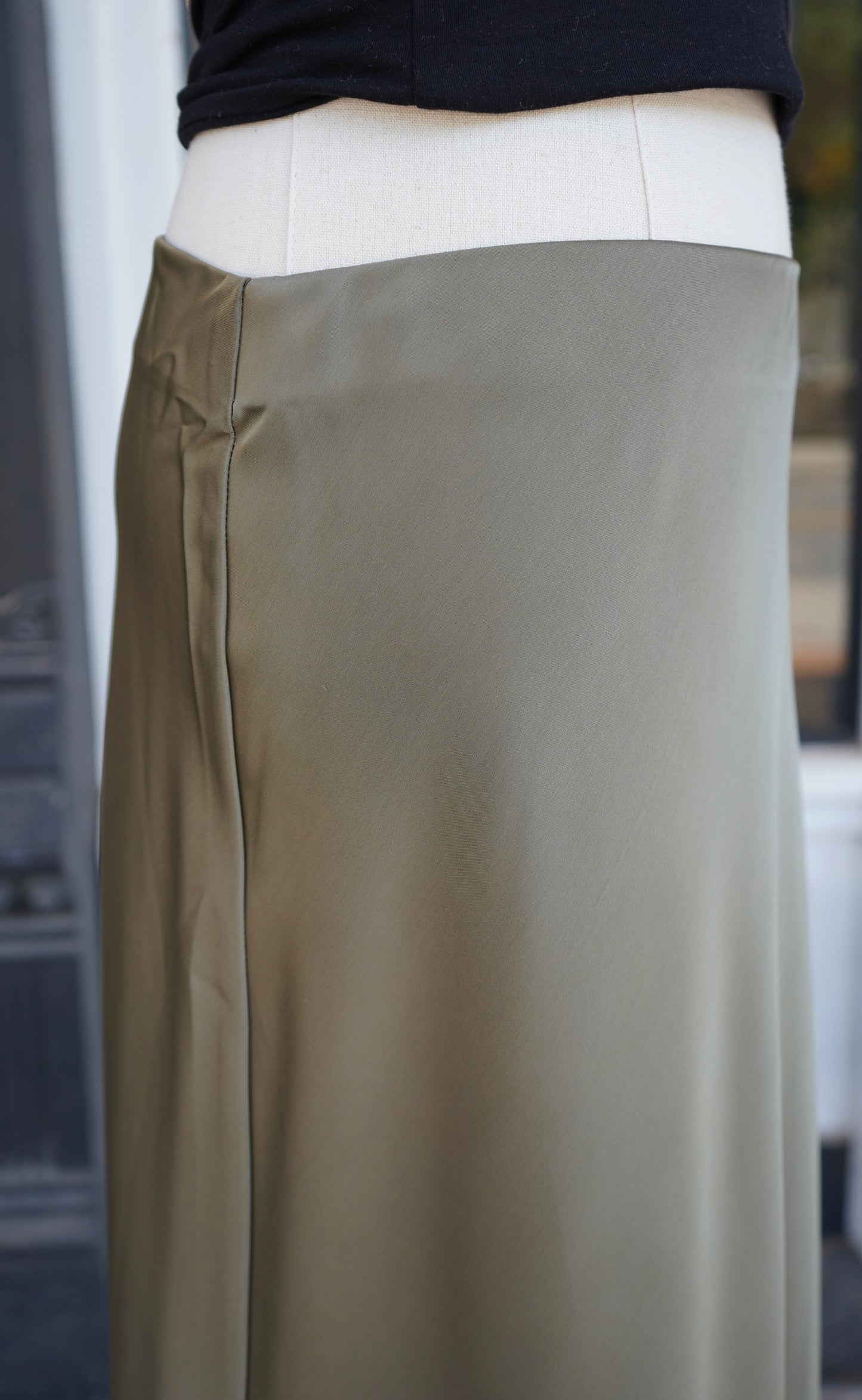 Olivia Satin Midi Skirt