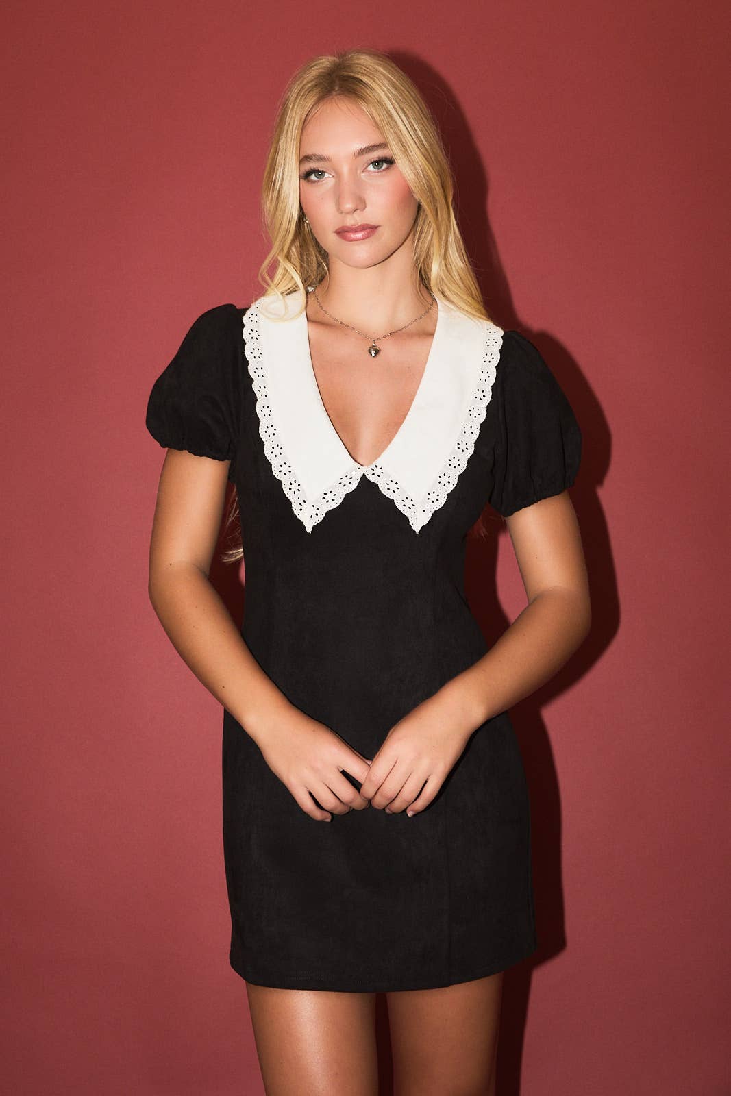 Andrea Collar Mini Dress