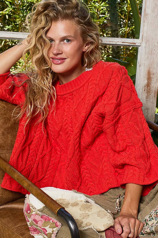 Sadie Cable Knit Short Sleeve