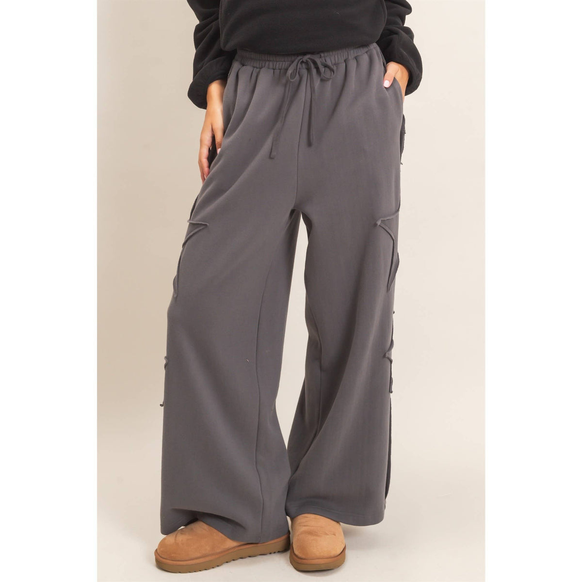 Lilly French Terry Star Patch Sweatpants