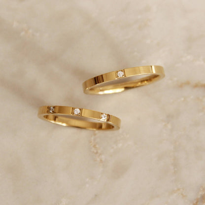 Drea Triple Stone Ring | Waterproof Jewelry