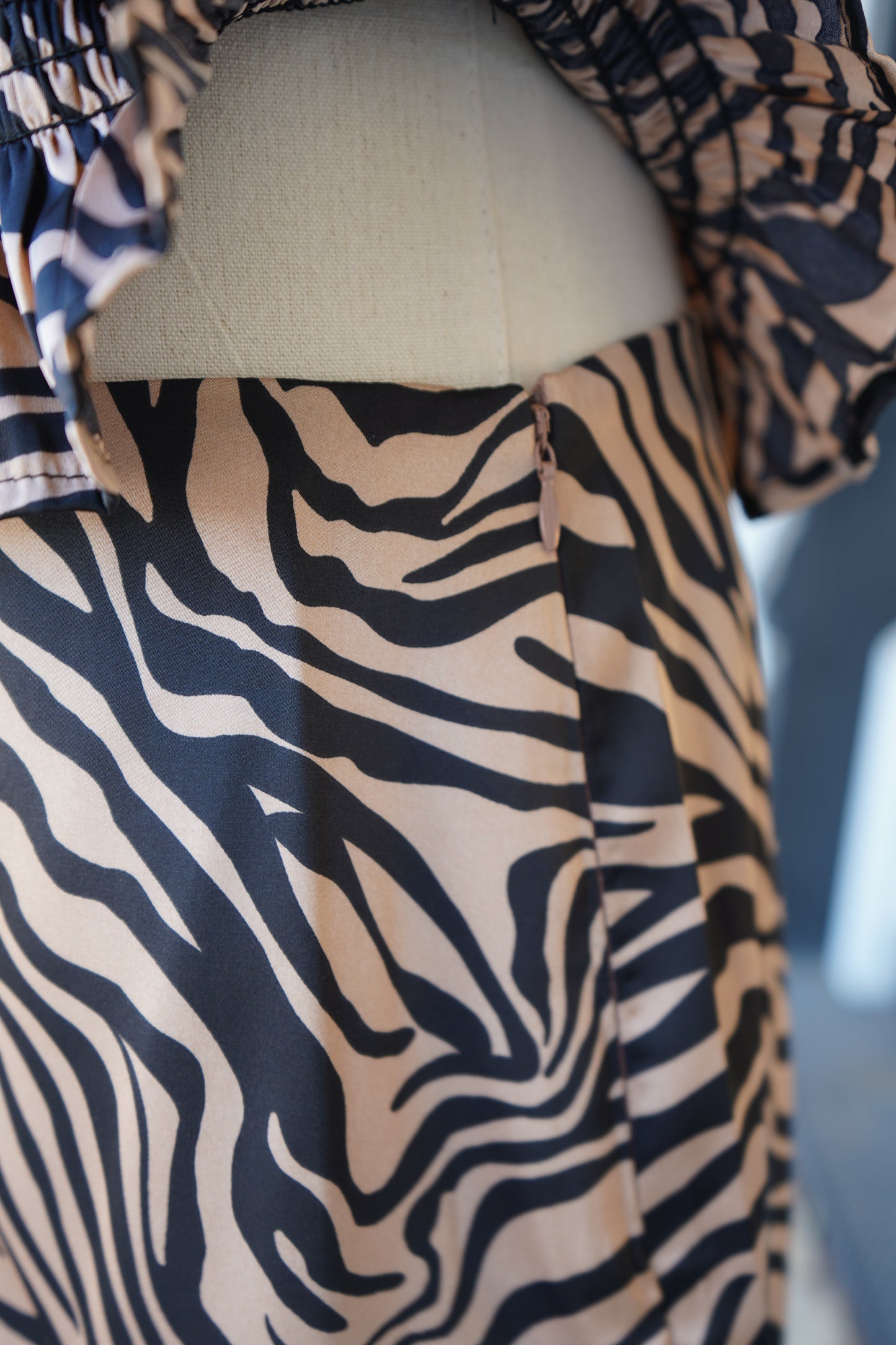 Kitty Zebra Midi Skirt