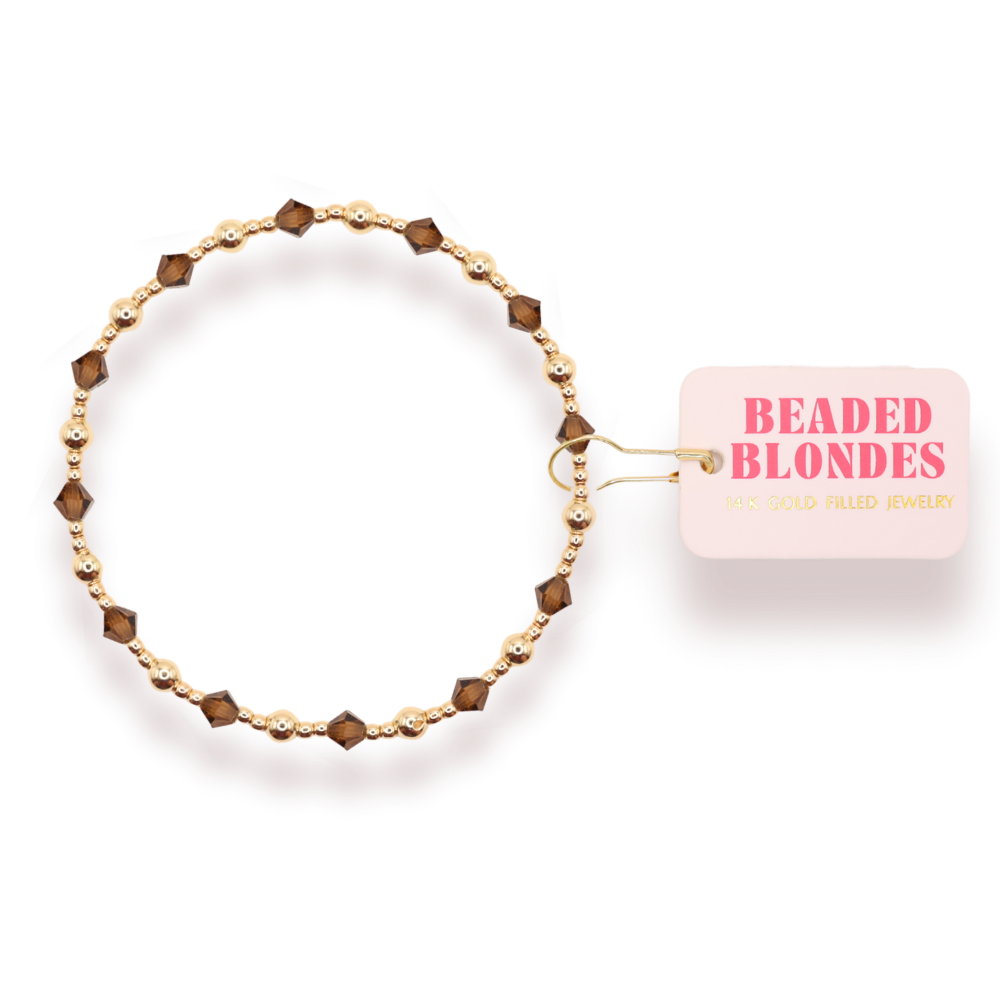 Cocoa Brown June Bracelet | BEADED BLONDES