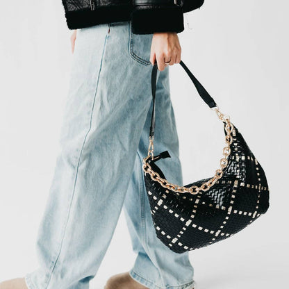 Sienna Slouchy Woven Shoulder Bag | PRETTY SIMPLE
