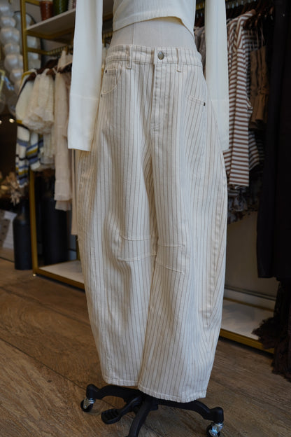 Penny Pin Stripe Barrel Pants