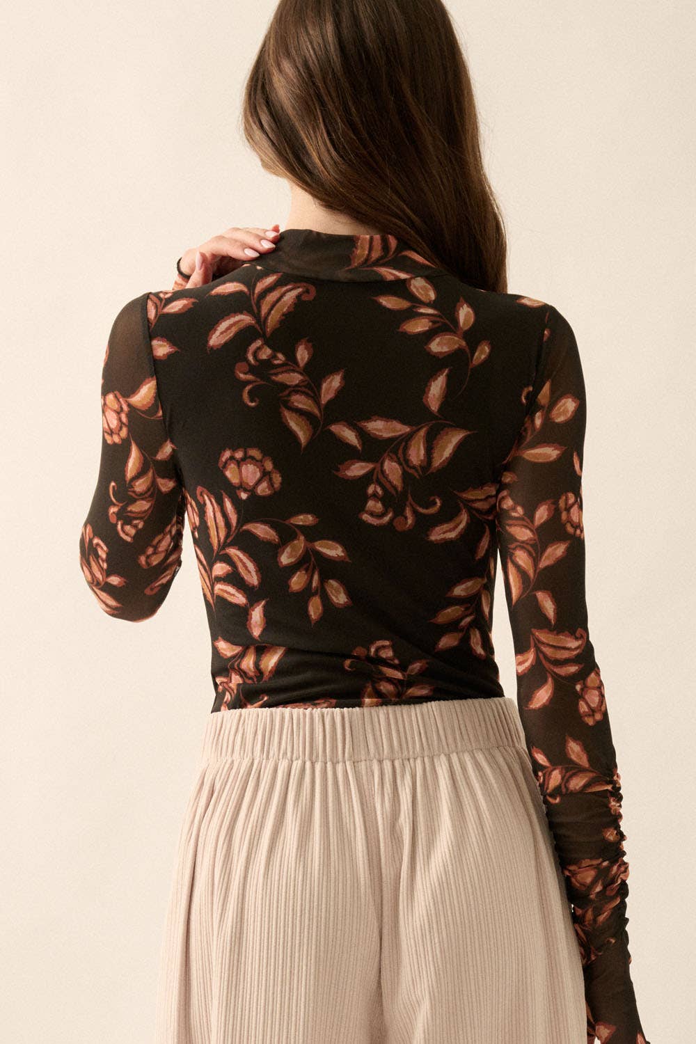 Autumn Knit Mesh Bodysuit