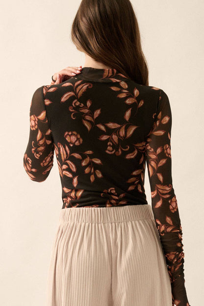 Autumn Knit Mesh Bodysuit