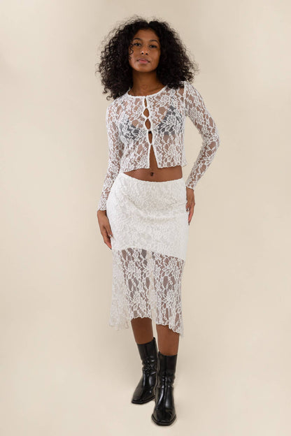 Mae Deadstock Lace Cardigan