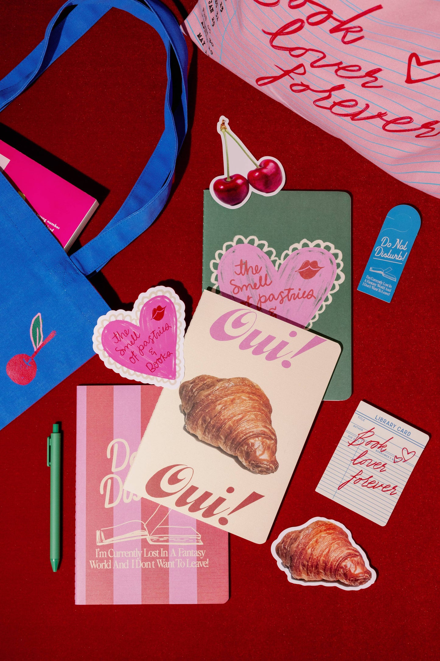 Pastries and Books Rough Draft Notebook Set