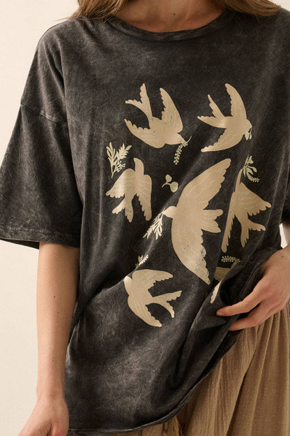 Dove Oversized Graphic Tee