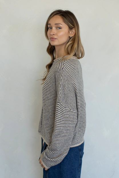 Emma Cardigan | Mini Stripe