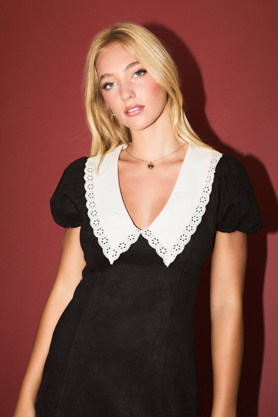Andrea Collar Mini Dress