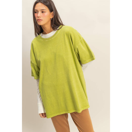 Oversized Crew Neck Top