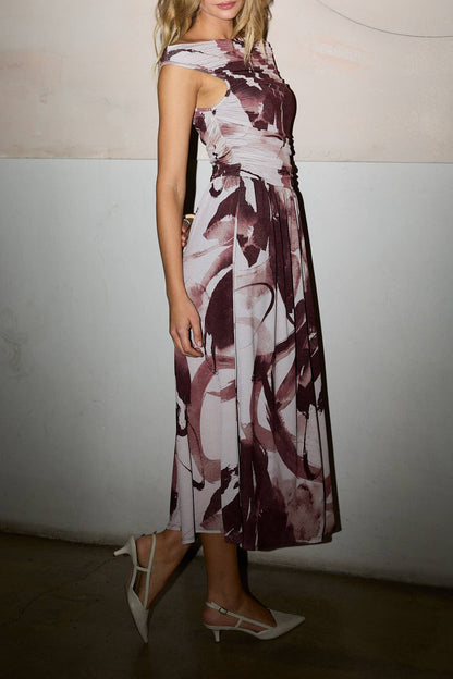 Maya Ruched Midi Dress