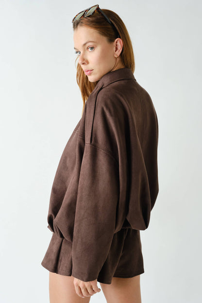 Devin Mojave Suede Finish Zip-Front Jacket