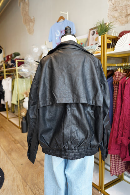 Harper Oversized Leather Jacket