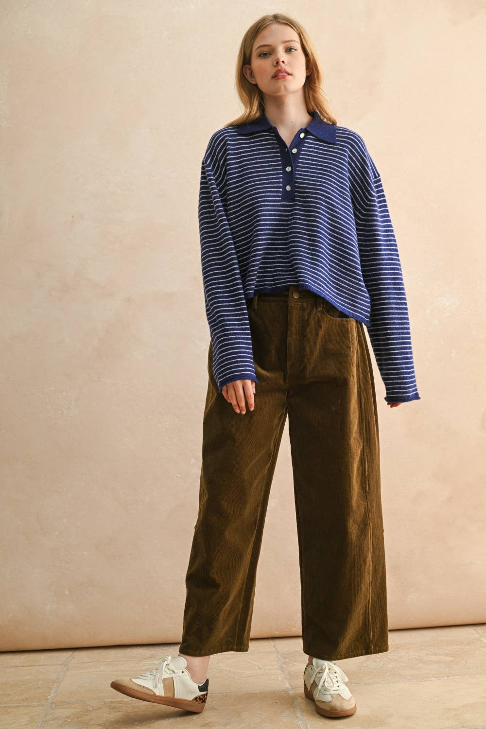 Jacie Stripe Collar Long Sleeve
