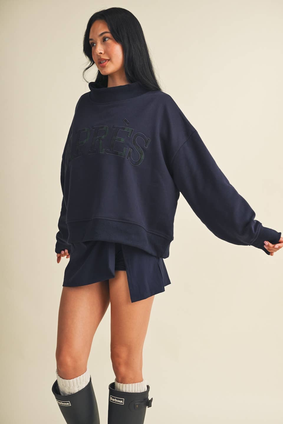 Après Oversized Mock Neck Sweatshirt