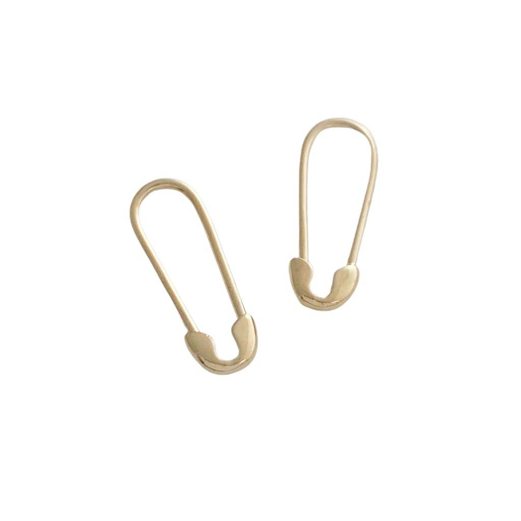 Ainsley Mini Safety Pin Hoops