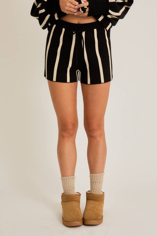 Rae Striped Knit Shorts