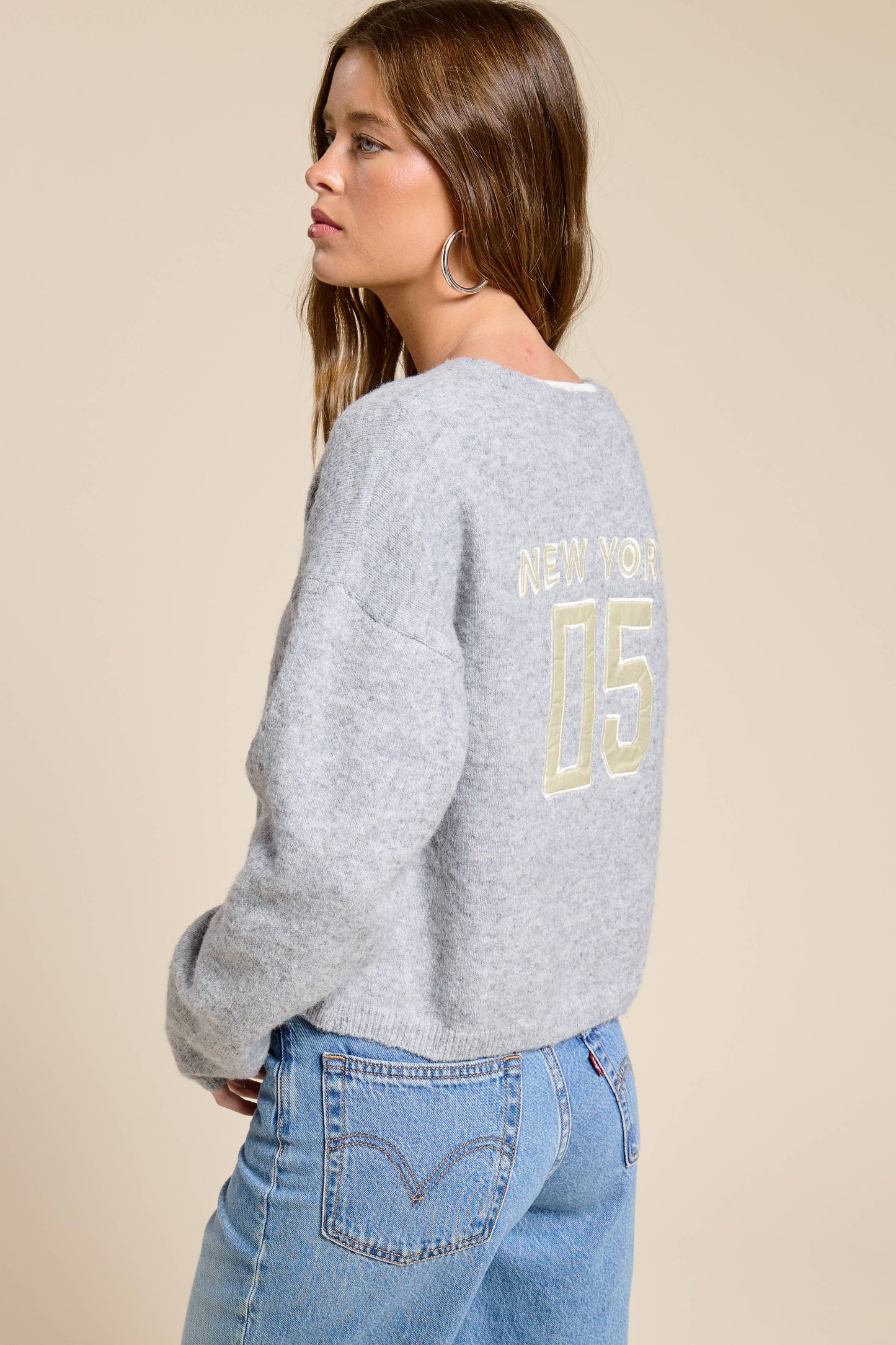 Varsity Patch New York Knit Cardigan