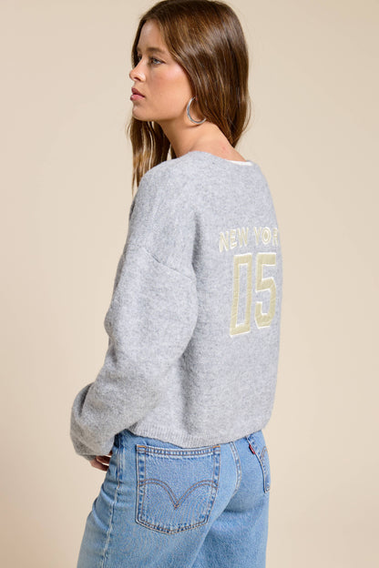 Varsity Patch New York Knit Cardigan