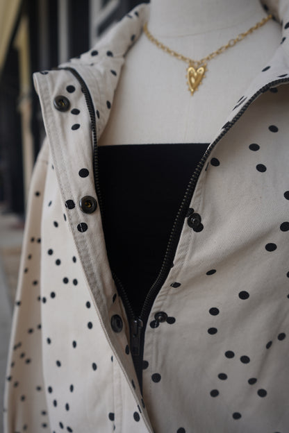 Amie Polka Dot High Neck Jacket