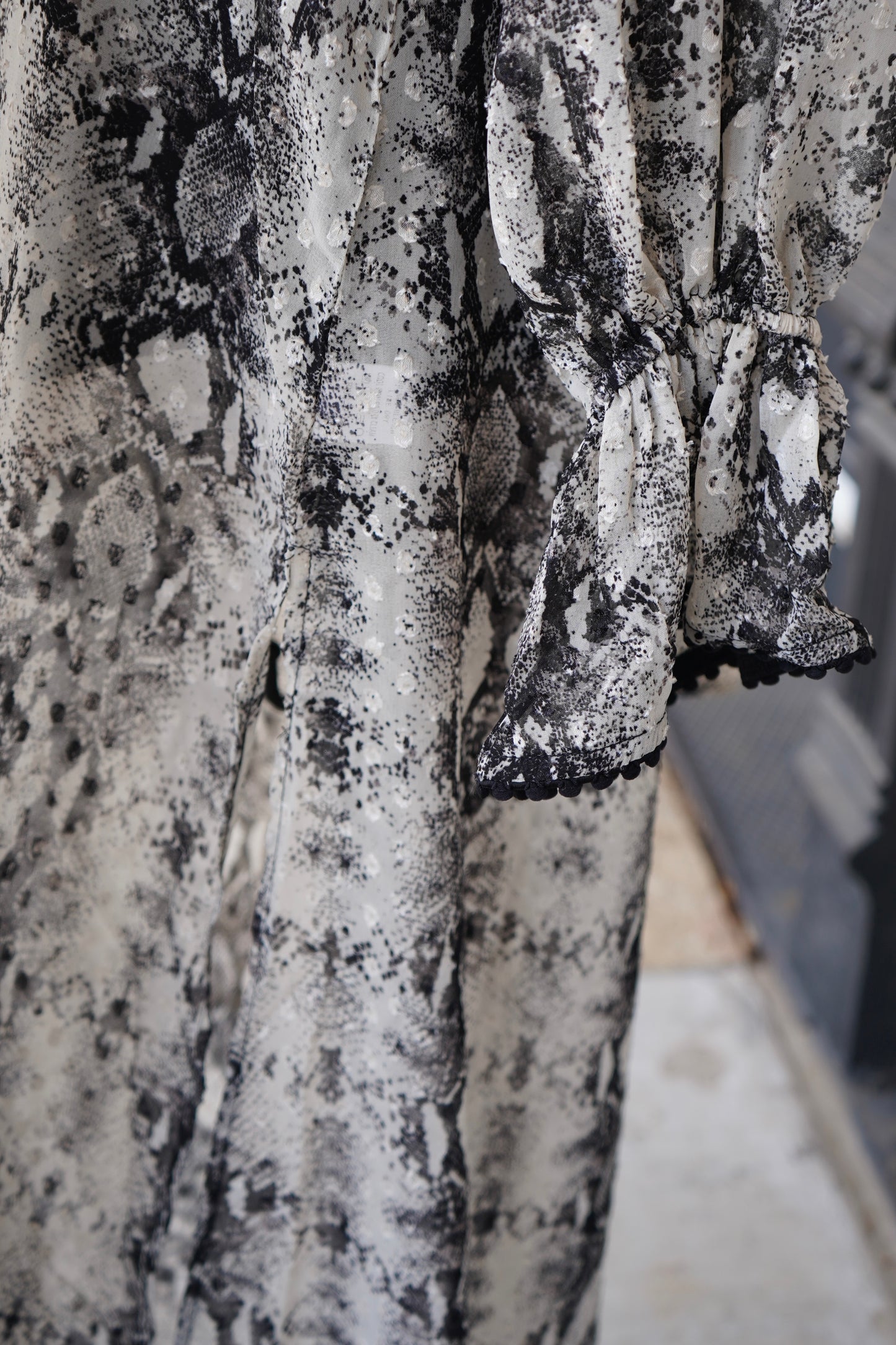 Caroline Snake Print Maxi Dress with Scarf