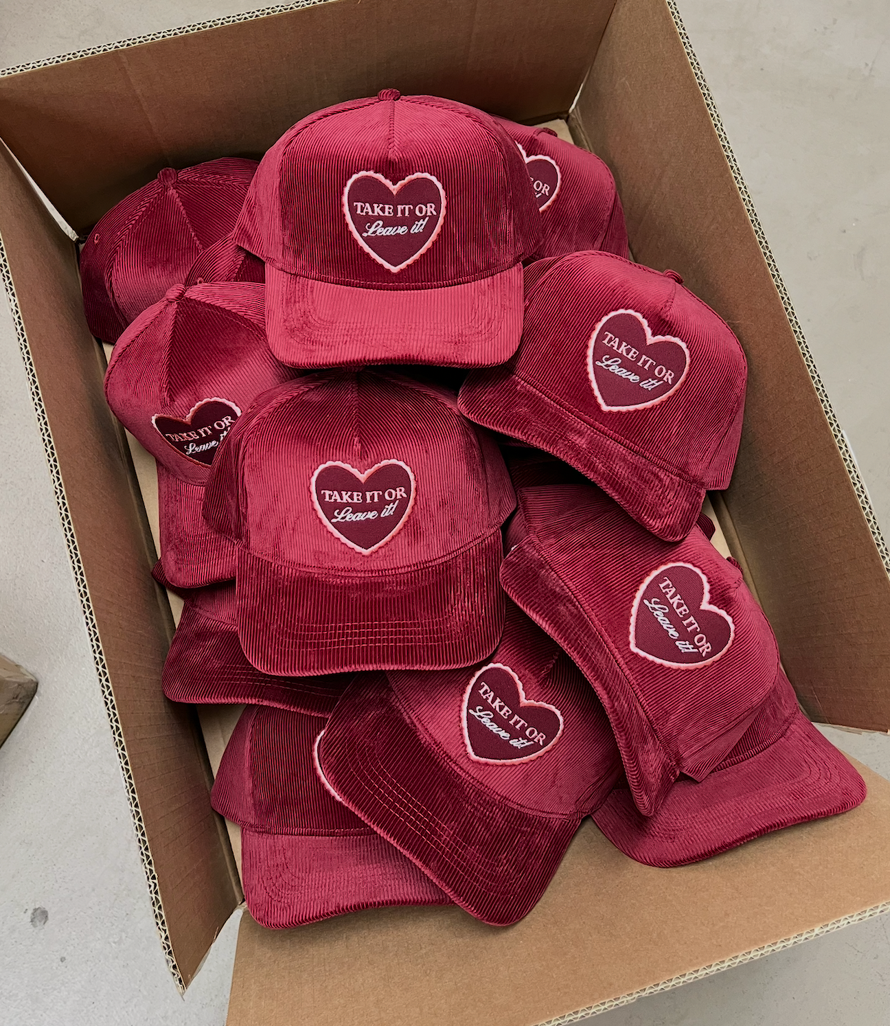 Take It Or Leave It | Maroon Corduroy Hat