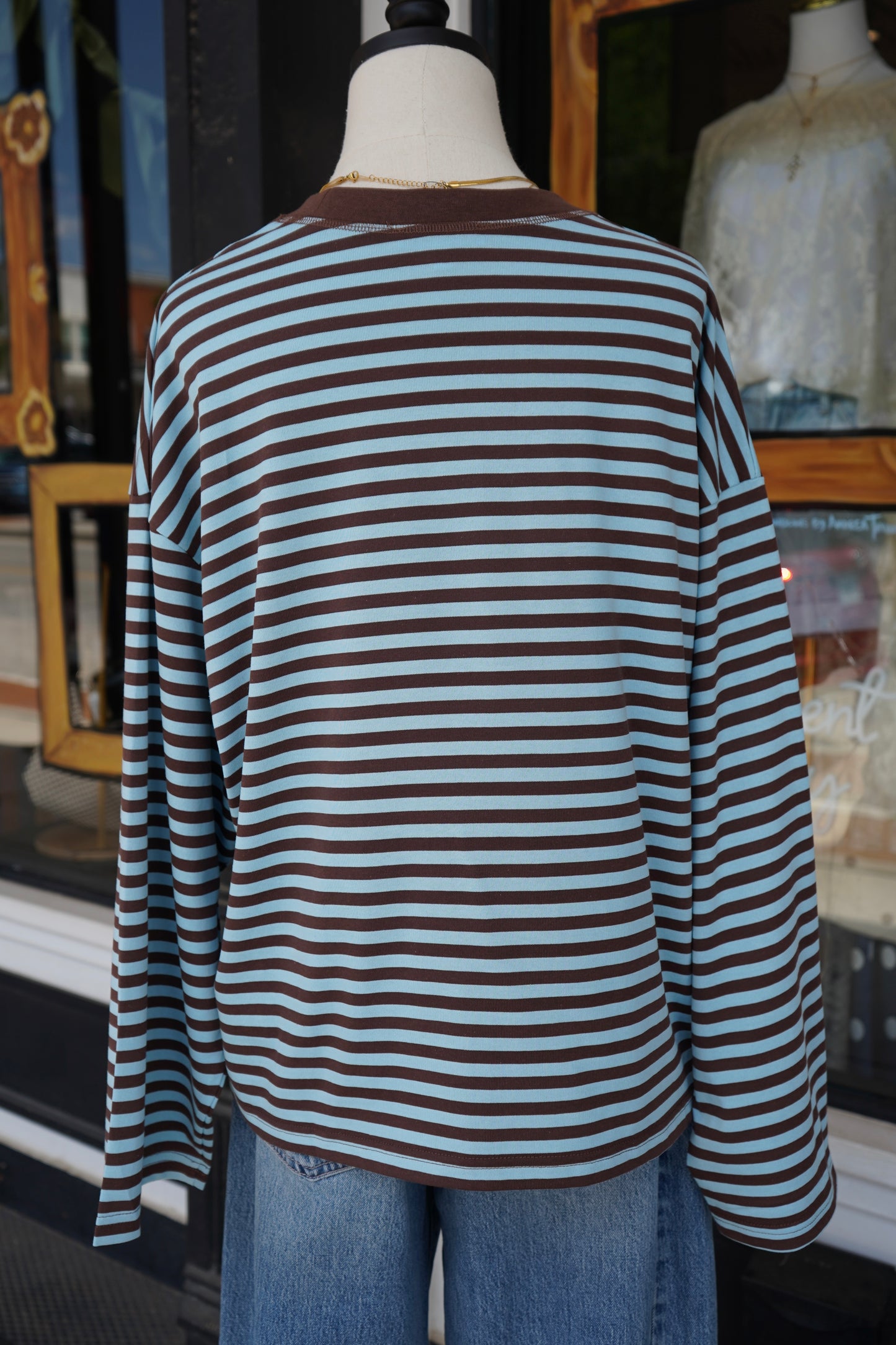 Greta Oversized Stripe Long Sleeve Top