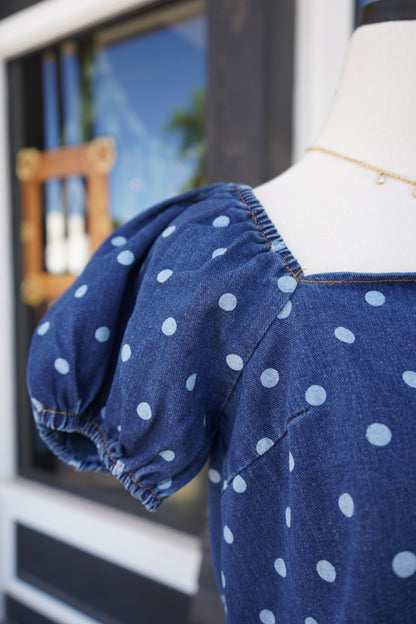 Dani Puff Sleeve Denim Top