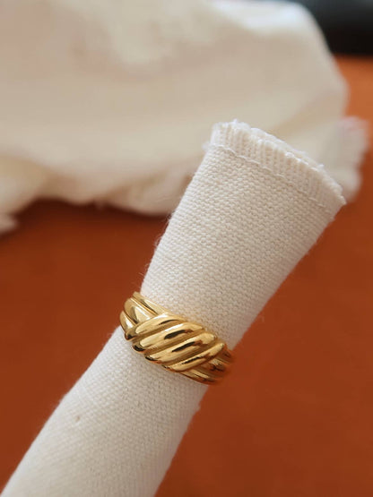 Duvette Twisted Dome Ring | Waterproof Jewelry