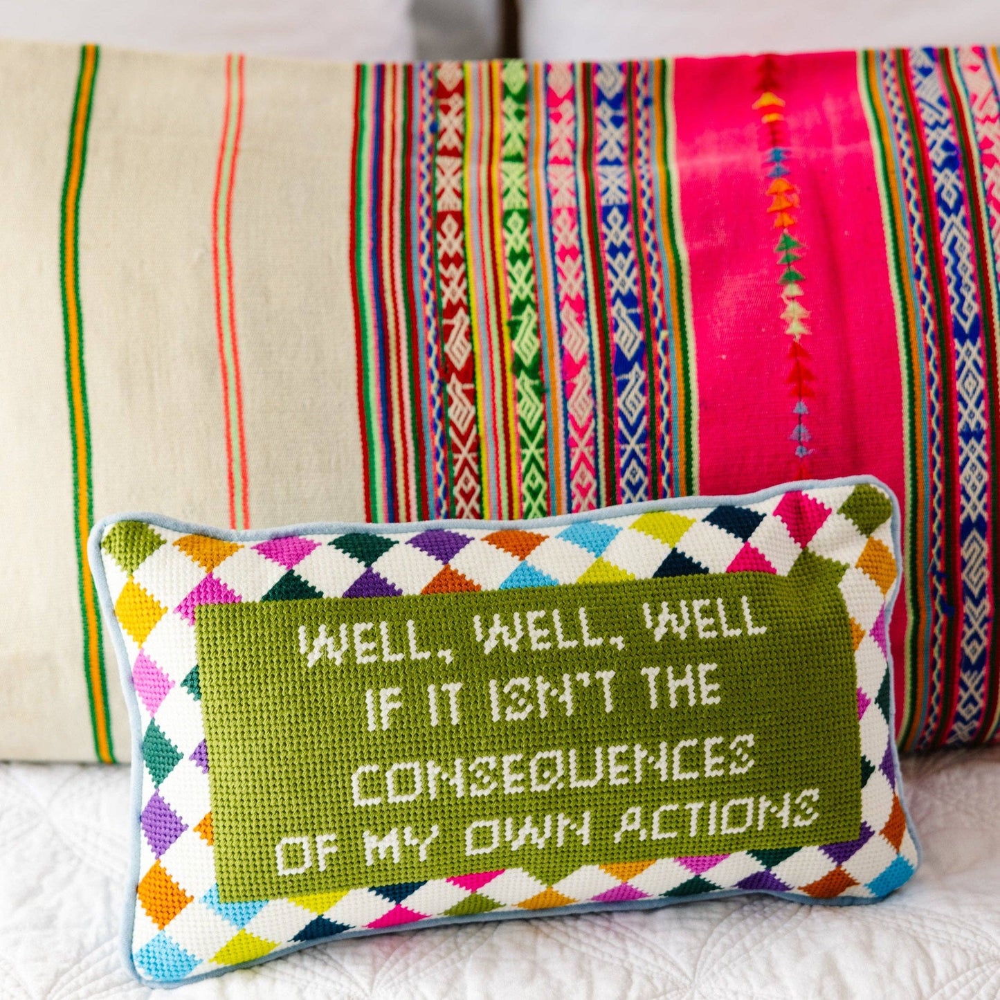 Well Well Well | FURBISH  Needlepoint Pillow