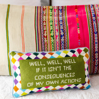 Well Well Well | FURBISH  Needlepoint Pillow