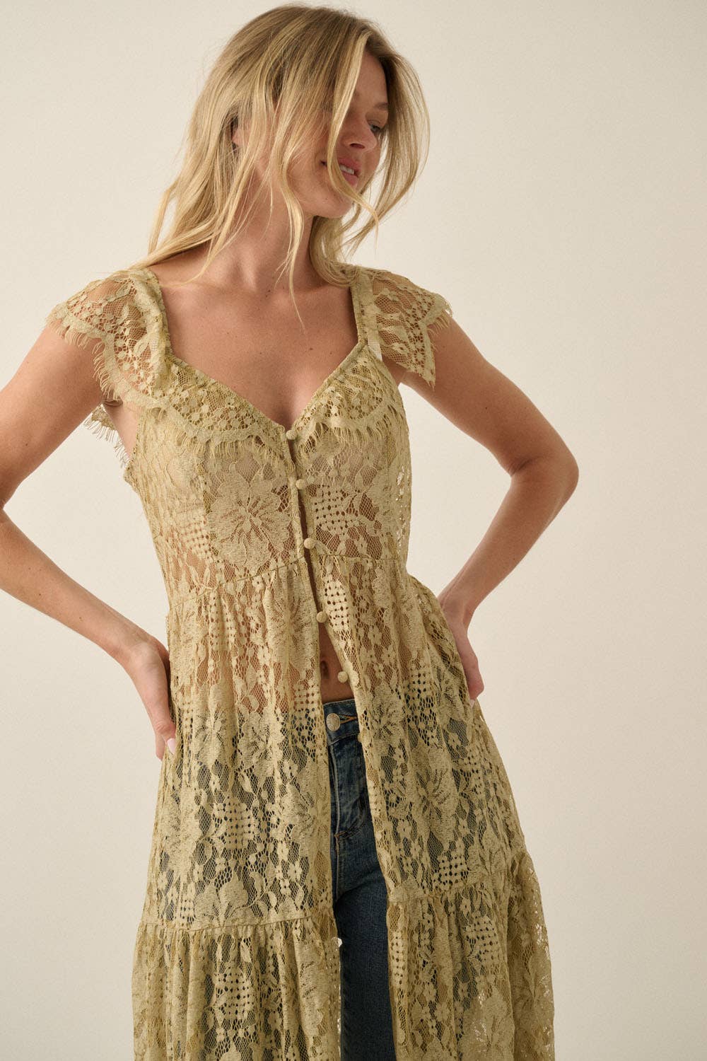 Lillian Lace Maxi Top