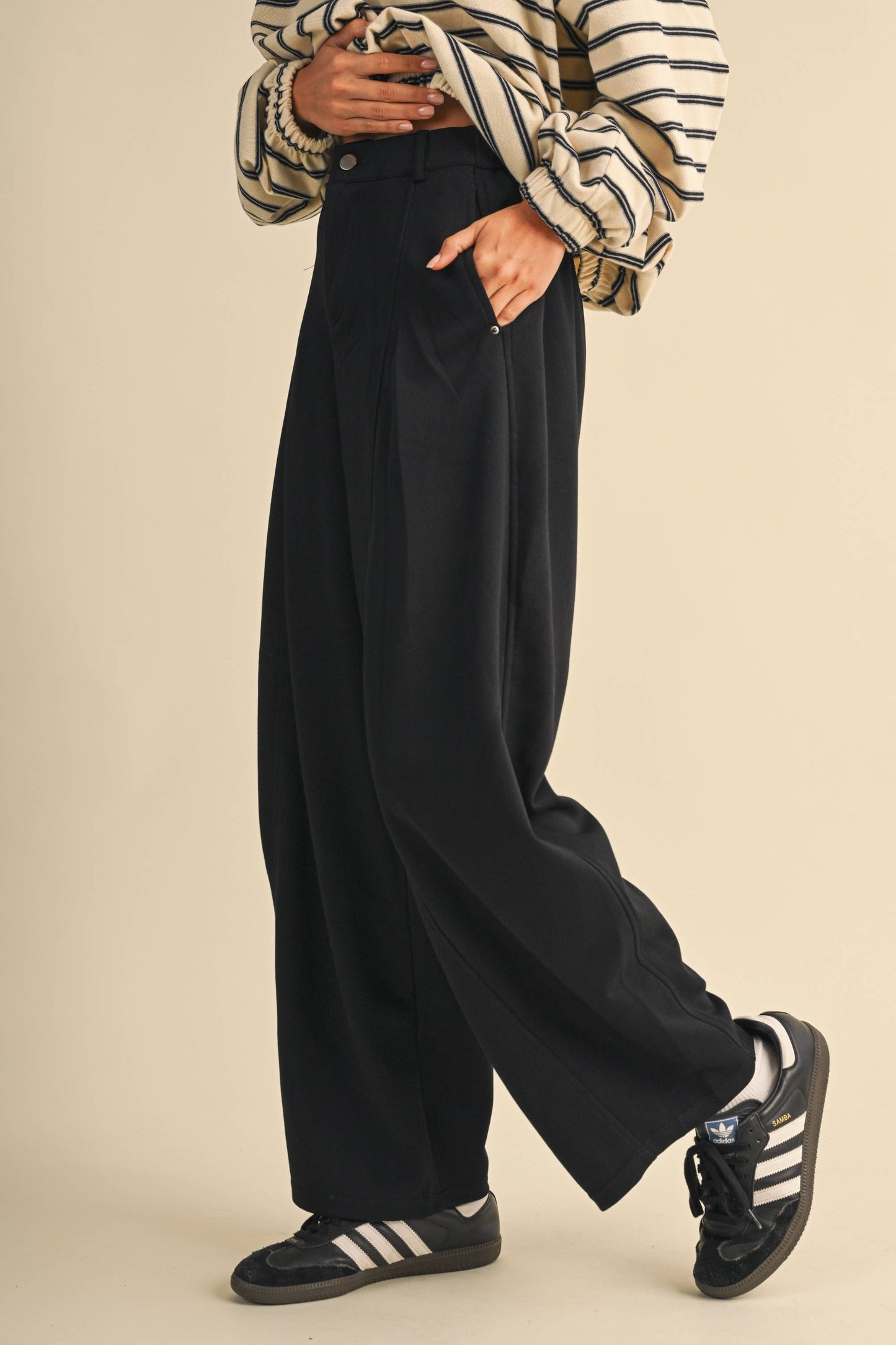 Jenna Sweatpant Barrel Trousers