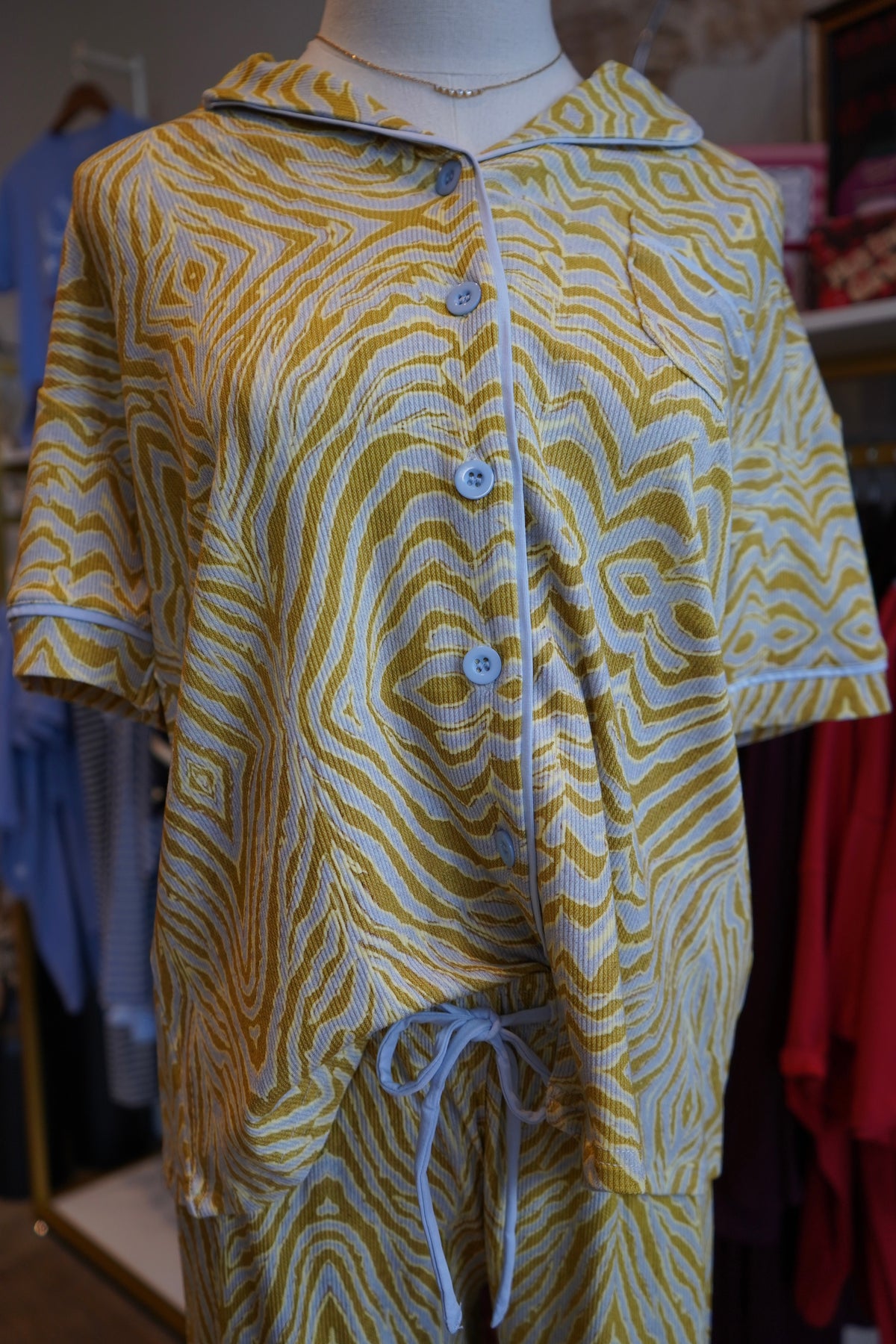 Chartreuse Zebra | Pajama Set